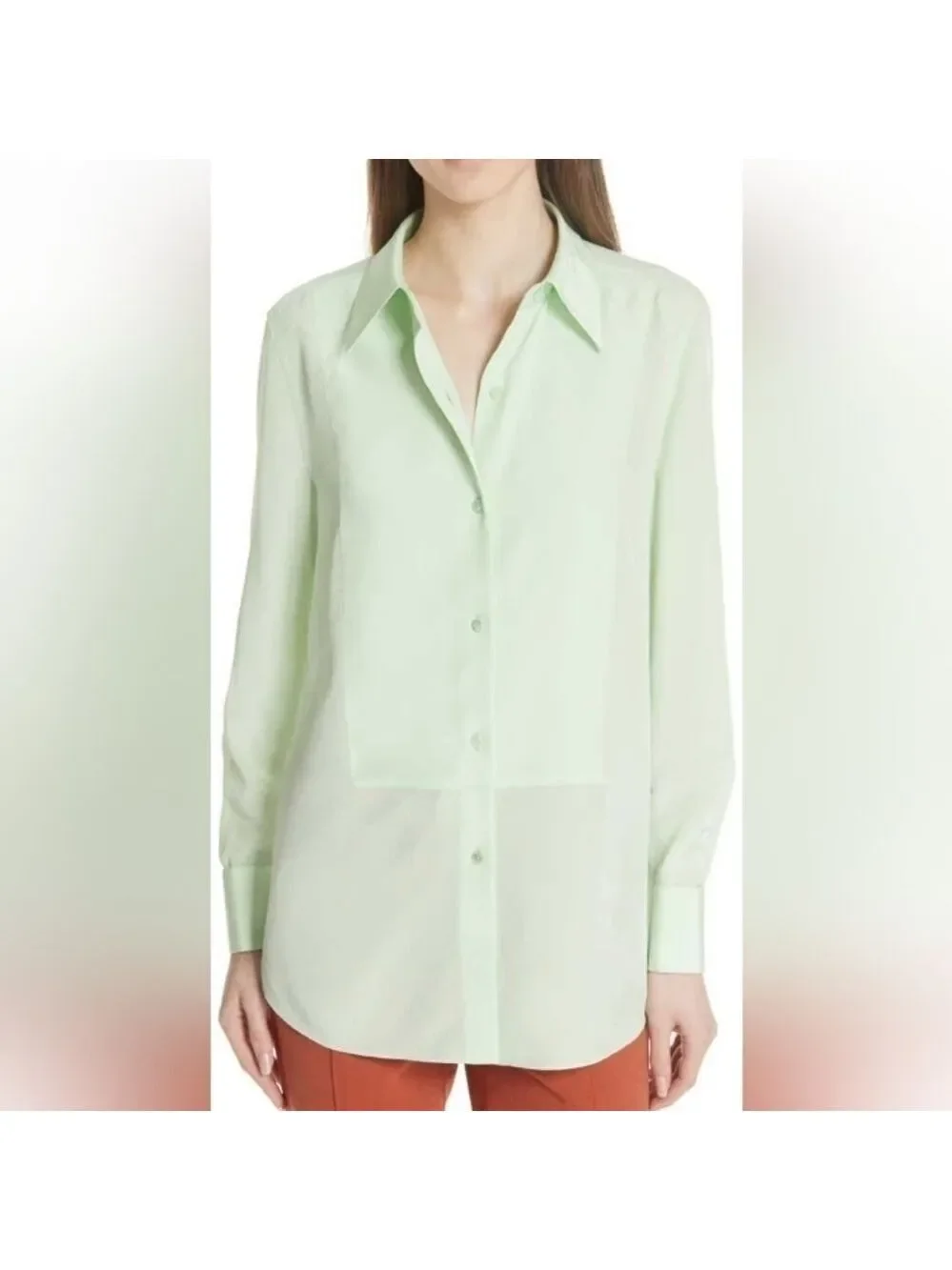Tory Burch Janet Blouse Crushed Mint